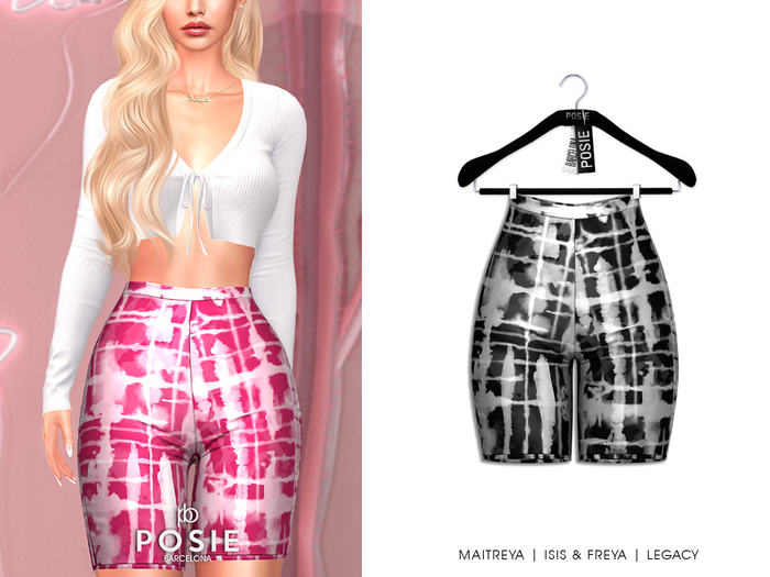 POSIE - Brandi Tie Dye Bike Short .ONYX