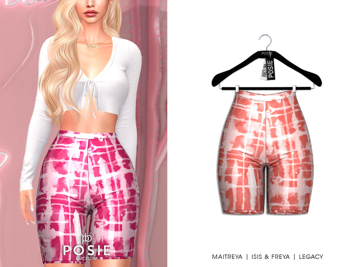POSIE - Brandi Tie Dye Bike Short .CORAL