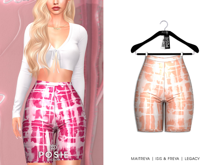 POSIE - Brandi Tie Dye Bike Short .ROSE