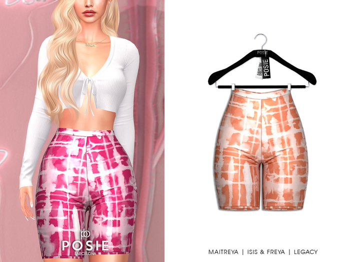POSIE - Brandi Tie Dye Bike Short .TAN