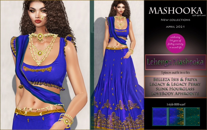 Lehenga Mashooka DARK BLUE 
