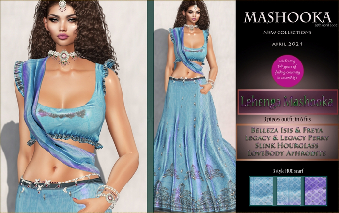 Lehenga Mashooka BLUE