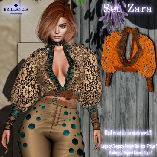 BRILLANCIA - Top Zara ORANGE