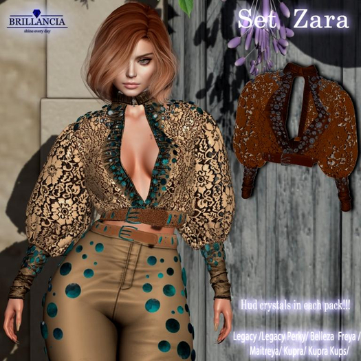 BRILLANCIA - Top Zara CHOCOLATE