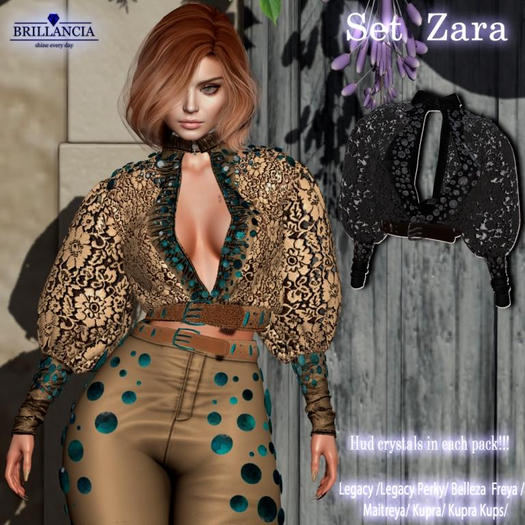 BRILLANCIA - Top Zara BLACK