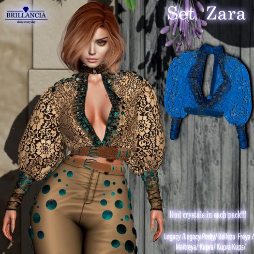 BRILLANCIA - Top Zara BLUE