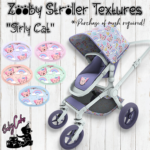 * BabyCakes Zooby Stroller Textures - Girly Cat