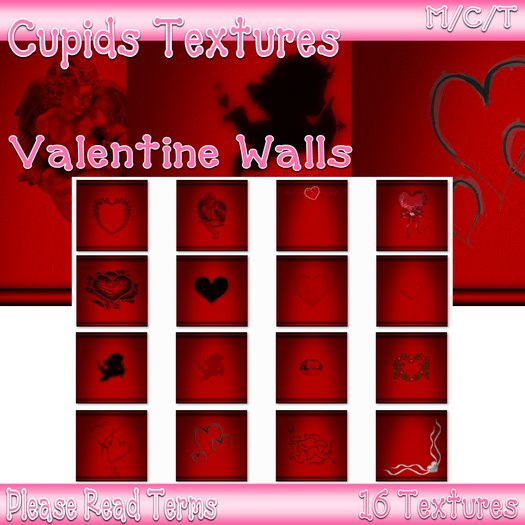 16 Valentine Wall Textures