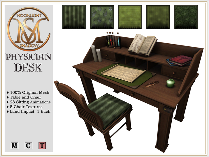 "Moon_Sha" Physician Desk (Boxed)