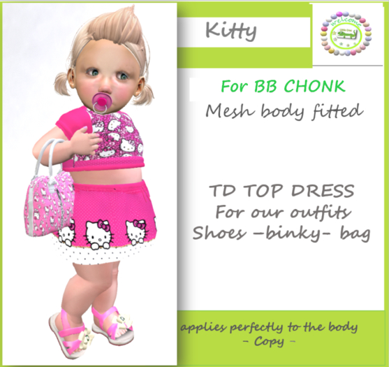 BC TOP SKIRT kitty ***Little Croc***