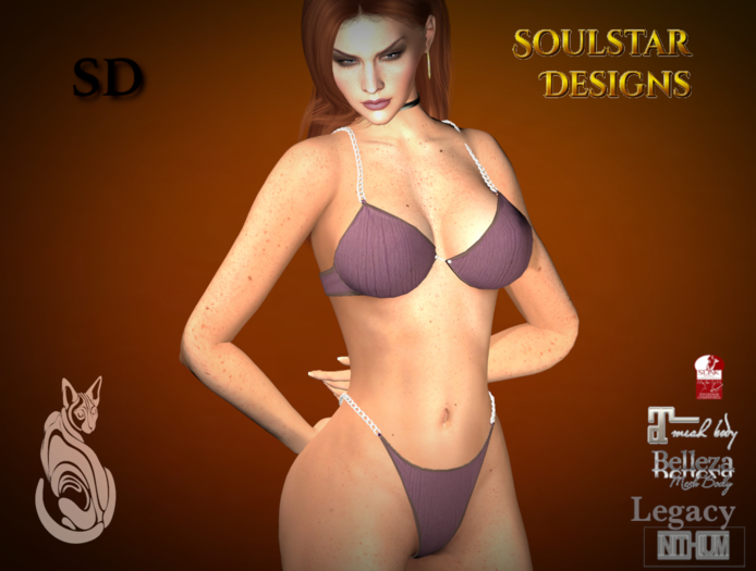 Chained Bikini Gauze Rose