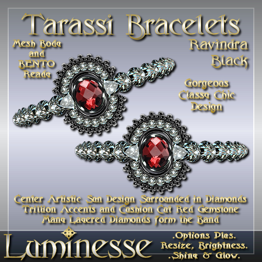 TARASSI Ravindra Bracelets OP - Red Diamond Black