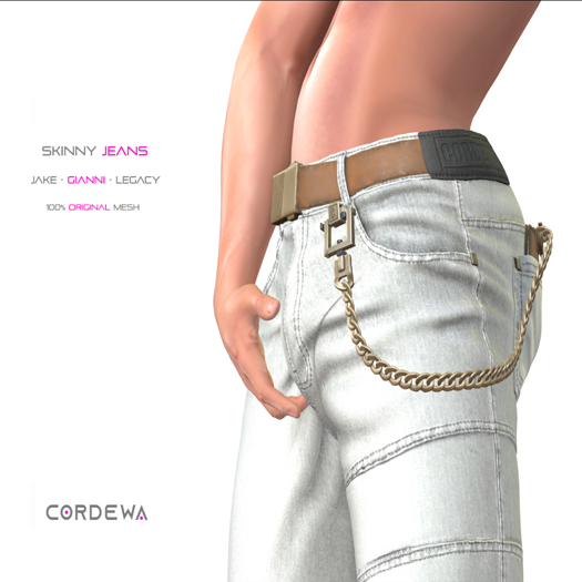 *CORDEWA* MALE SKINNY JEANS GRAY