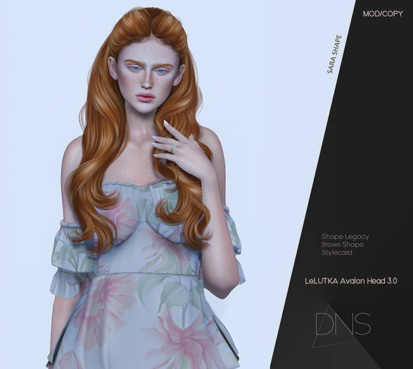 DNS - Sara Shape & Style card Lelutka Avalon Head 3.0 [Legacy/Maitreya]