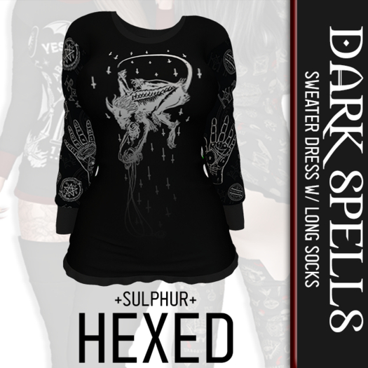 +SULPHUR+ DARK SPELLS SWEATER DRESS ^HEXED^ 