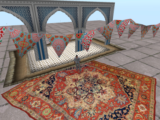 Ramadan Flag String Mesh Style 6  زينة رمضان اعلام