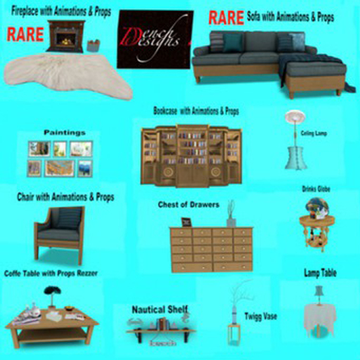 *Dench Designs* GACHA - Nautical Shelf (Blue)