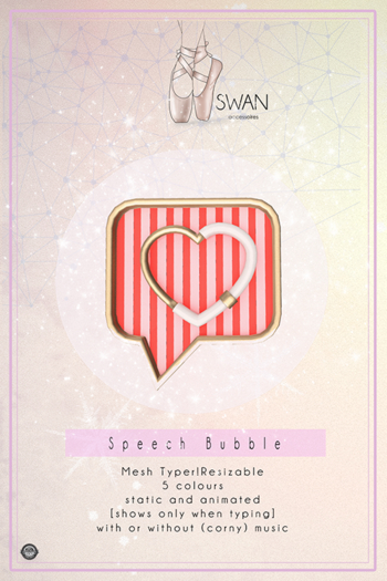 Swan Speech Bubble Heart