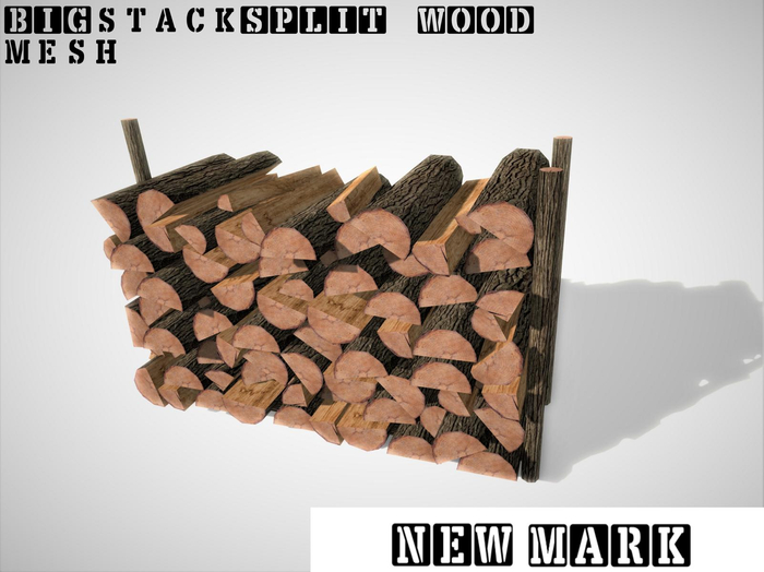 Big stack split wood