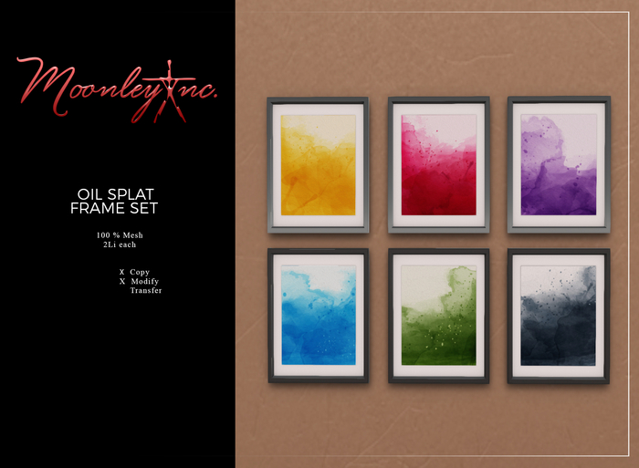 Moonley Inc. - Oil Splat Frame Set