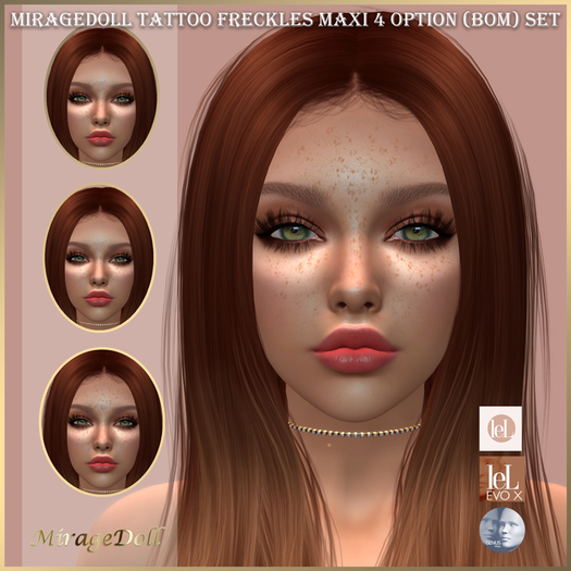 MirageDoll Tattoo Freckles maxi 4 option (BOM) SET