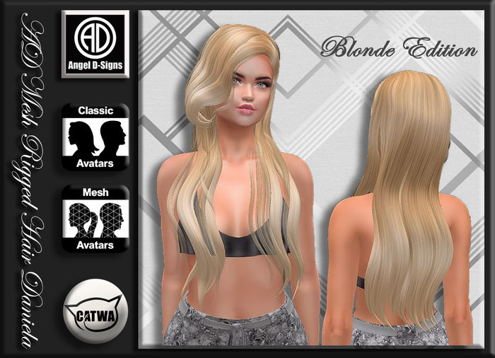 AD Mesh Rigged Hair Daniela Blonde Edition