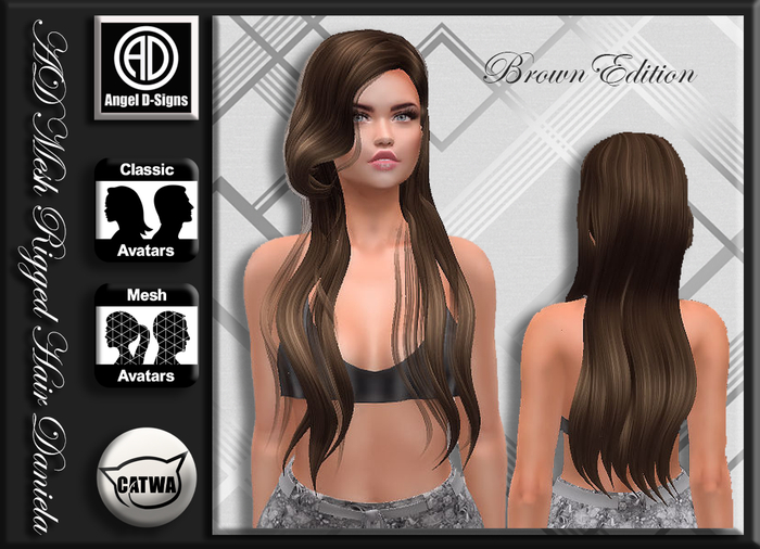 AD Mesh Rigged Hair Daniela Brown Edition