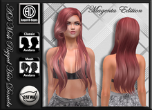 AD Mesh Rigged Hair Daniela Magenta Edition
