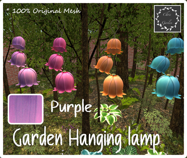 C*Garden hanging Lamp Purple*
