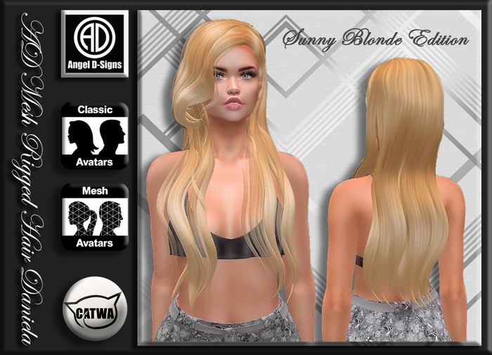 AD Mesh Rigged Hair Daniela Sunny Blonde Edition