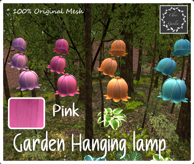 C*Garden hanging Lamp Pink*