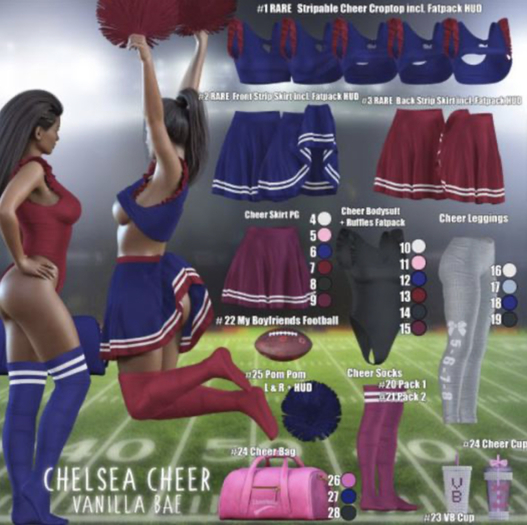 #3 *Vanilla Bae* {Chelsea} Back Strip Skirt - M - (Adult) RARE