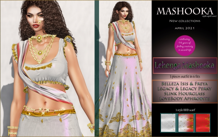 Lehenga Mashooka WHITE