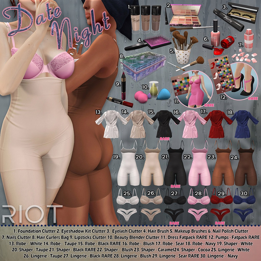 15. RIOT / Date Night Robe - Black - Maitreya RARE