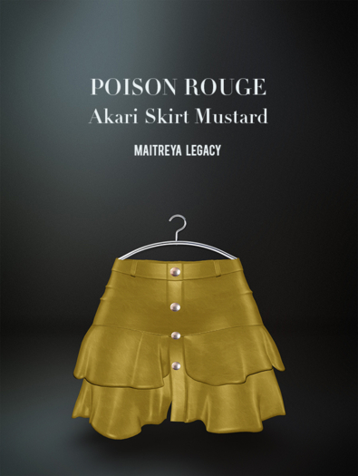 Second Life Marketplace - POISON ROUGE Akari Skirt Mustard