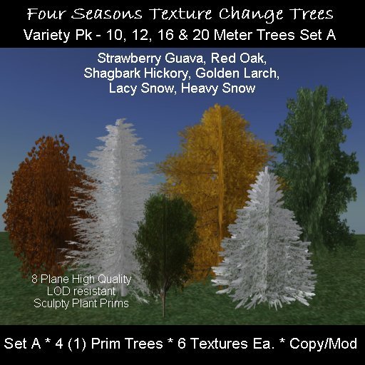 Four Seasons Texture Change Trees Variety Pk Set A