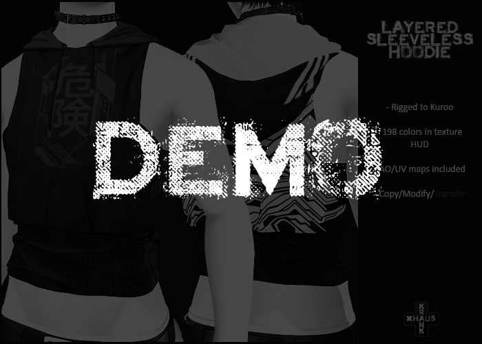 krankhaus - Layered Sleeveless Hoodie - Kuroo DEMO