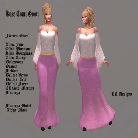 Medieval Rose Court Gown