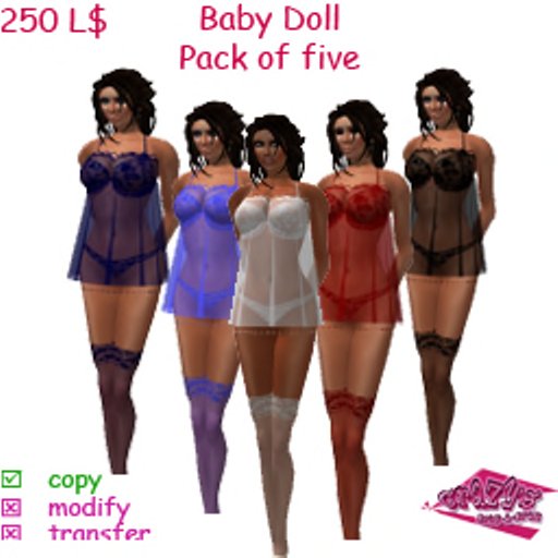 Ƹ̵̡Ӝ̵̨̄Ʒ    L I N G E R I E   -  BABY DOLL   WHITE  Ƹ̵̡Ӝ̵̨̄Ʒ