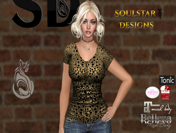 Expressions T  Black & Gold Leopard