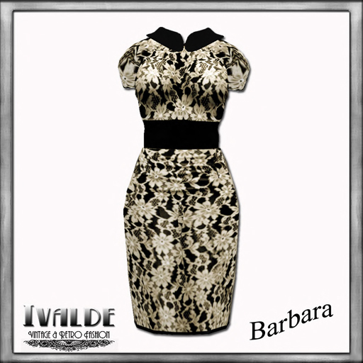 ~Ivalde~Barbara gold lace dress