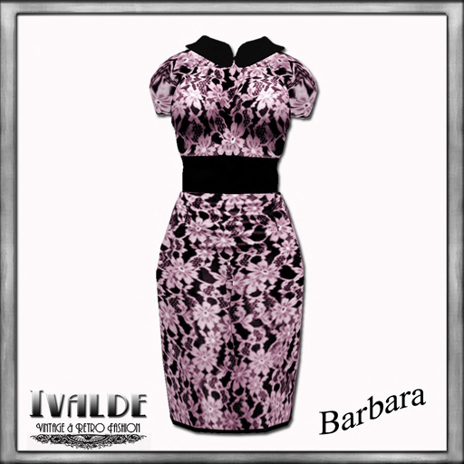 ~Ivalde~Barbara pink lace dress