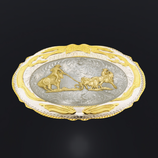 Team Roping  Belt Buckle