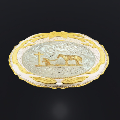 Cowboy & Cross  Belt Buckle