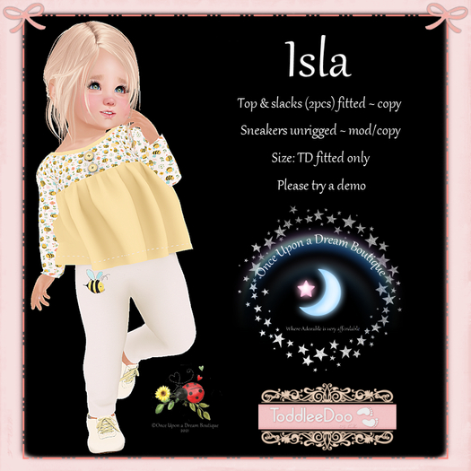 OUD Isla Yellow TD Fitted Only DEMO