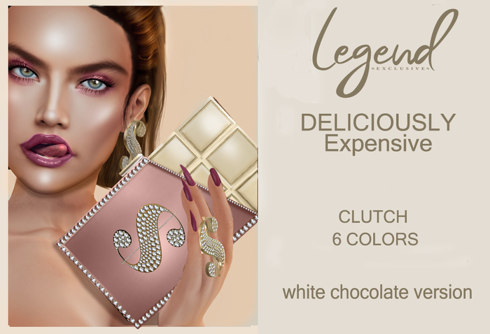 LEGEND - DELICIOUSLY EXPENSIVE CLUTCH WHITE