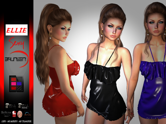 Brunsen Couture - Ellie SlipDress Latex FATPACK