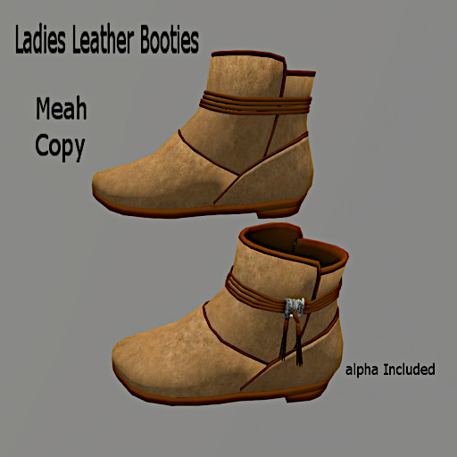 Medieval Ladies Leather Booties