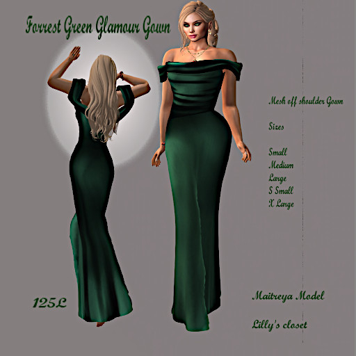 Forrest Green Glamor Gown