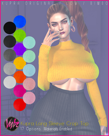 Vybe : Kupra Long Sleeve Crop Top